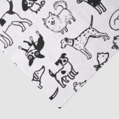 Zwart-witpatroon | Cute Canine Lover's Tissuepapier (Detail)