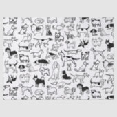 Zwart-witpatroon | Cute Canine Lover's Tissuepapier (Voorkant)