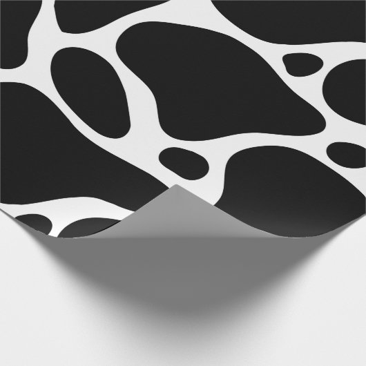 Zwart-witpatroon Giraffe Cadeaupapier (Hoek)