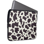Zwart-witpatroon Koe afdrukken Laptop Sleeve (Voorkant Rechts)