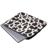 Zwart-witpatroon Koe afdrukken Laptop Sleeve (Voorkant onderkant)