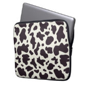 Zwart-witpatroon Koe afdrukken Laptop Sleeve (Voorkant Links)