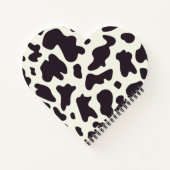 Zwart-witpatroon Koe afdrukken Notitieboek (Achterkant)