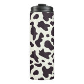 Zwart-witpatroon Koe afdrukken Thermosbeker (Voorkant)