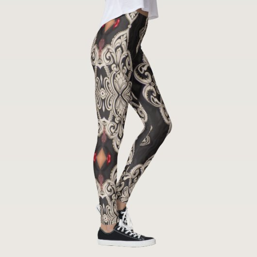 Zwart-witpatroon leggings (Rechts)