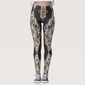 Zwart-witpatroon leggings (Voorkant)