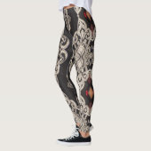 Zwart-witpatroon leggings (Links)