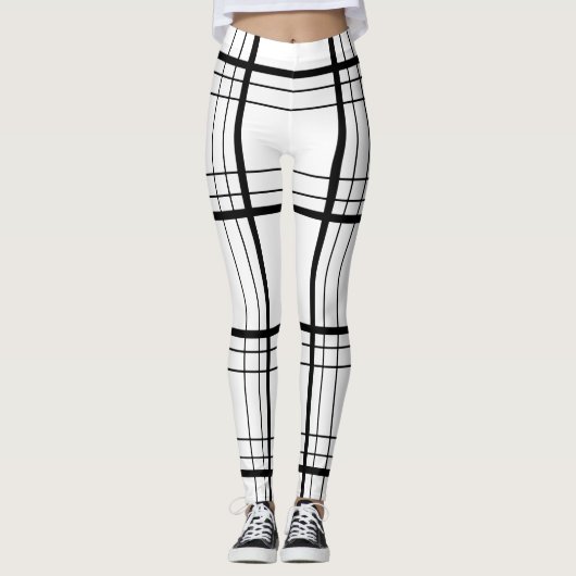 Zwart-witpatroon Leggings (Voorkant)