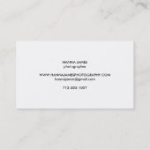 Zwart-witpatroon, speciaal aangepast visitekaartje (Achterkant)