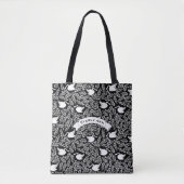 Zwart-witpatroon Tote Bag (Voorkant)