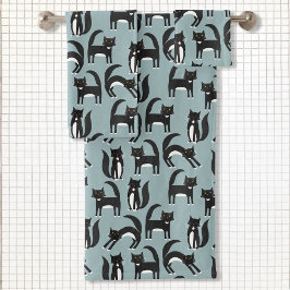 Zwart-witpatroon voor Tuxedo Cat Bad Handdoek
