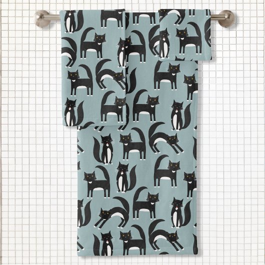 Zwart-witpatroon voor Tuxedo Cat Bad Handdoek