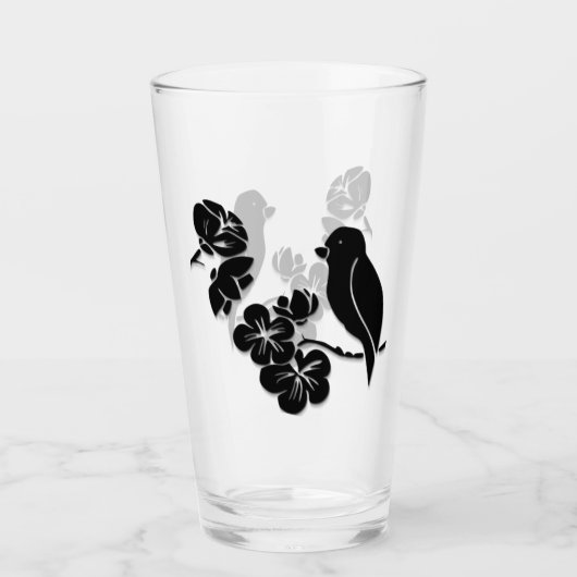 Zwart-witpatroonvogel Glas (Voorkant)