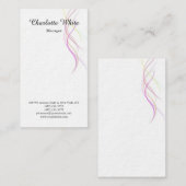 Zwart witpenseel Abstracte curven Modern Visitekaartje (Voorkant / Achterkant)