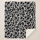 Zwart-witpenseelstreken Sherpa Deken (Voorkant)