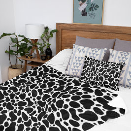 Zwart-witpenseelstreken Sherpa Deken