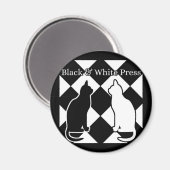 Zwart-witpers, magneet (Voorkant / Achterkant)