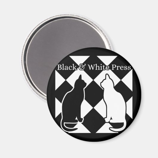 Zwart-witpers, magneet (Voorkant / Achterkant)