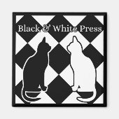 Zwart-witpers Magneet (Voorkant)