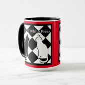 Zwart-witpers Mok (Voorkant links)