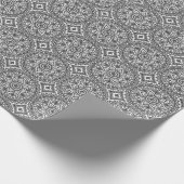 Zwart-witplein Mandala Cadeaupapier (Hoek)