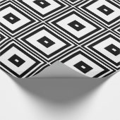 Zwart-witpleinen Cadeaupapier (Hoek)