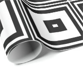 Zwart-witpleinen Cadeaupapier (Rol Hoek)