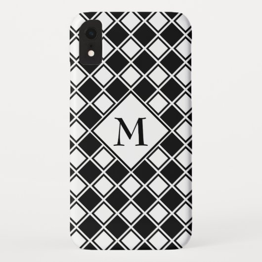 Zwart-witpleinen Case-Mate iPhone Case (Achterkant)