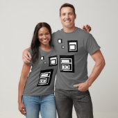 Zwart-witpleinen T-shirt (Unisex)