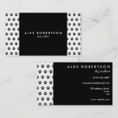 Zwart-witpootzwart-wit zwart-wit afdrukken visitekaartje (Voorkant / Achterkant)