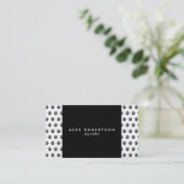 Zwart-witpootzwart-wit zwart-wit afdrukken visitekaartje (Staand voorkant)