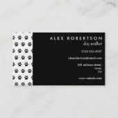 Zwart-witpootzwart-wit zwart-wit afdrukken visitekaartje (Achterkant)