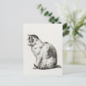  zwart-witpotlood kunst briefkaart (Staand voorkant)