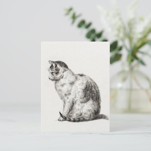 zwart-witpotlood kunst briefkaart (Staand voorkant)