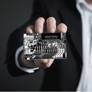 Zwart-witprintkaart Visitekaartje