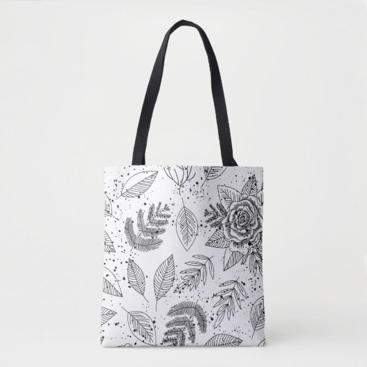Zwart-witprinttas II Tote Bag (Voorkant)