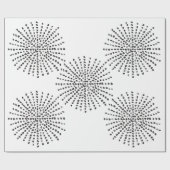 Zwart-witpunts gebrand patrooncadeau cadeaupapier (Vlak)