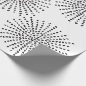 Zwart-witpunts gebrand patrooncadeau cadeaupapier (Hoek)