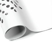 Zwart-witpunts gebrand patrooncadeau cadeaupapier (Rol Hoek)