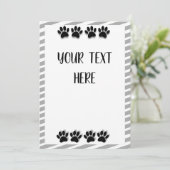 Zwart-witpuppierafdrukken met aangepaste kaart (Staand voorkant)