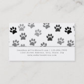 Zwart-witpuppup-dog-printers | Dog Groomer Visitekaartje (Achterkant)