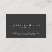 Zwart-witpuppup-dog-printers | Grijs Visitekaartje (Achterkant)