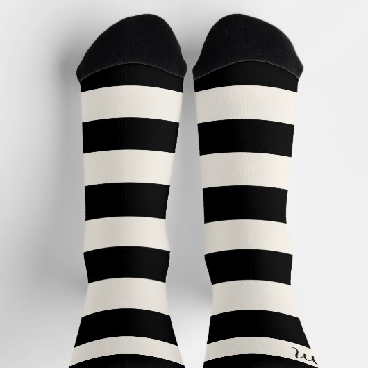 Zwart-witreferentiestandaard met monogram sokken (Top)