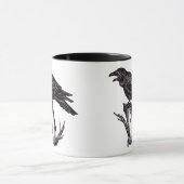 Zwart-witrijke Mok Halloween Persoonlijke datum (Midden)