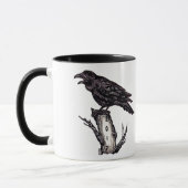 Zwart-witrijke Mok Halloween Persoonlijke datum (Links)