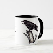 Zwart-witrijke Mok Halloween Persoonlijke datum (Voorkant rechts)