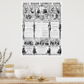 Zwart-witrooms-katholieke geloof infografisch poster (Keuken)