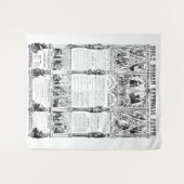 Zwart-witrooms-katholieke geloof infografisch wandkleed (Voorkant (horizontaal))