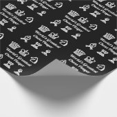 Zwart-witschaakspel, speciaal aangepast op feestda cadeaupapier (Hoek)