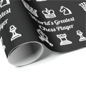 Zwart-witschaakspel, speciaal aangepast op feestda cadeaupapier (Rol Hoek)